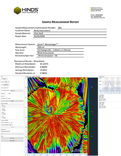 Sample Report MicroImager